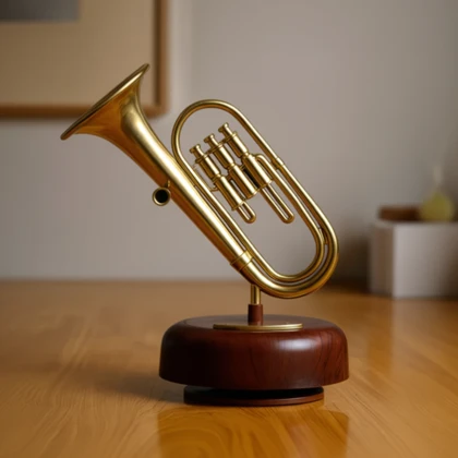 جعبه موزیکال مدل ترومپت کوکی با پایه گردان