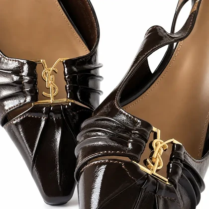 پاشنه‌بلند YSL قهوه‌ای کد ZO136