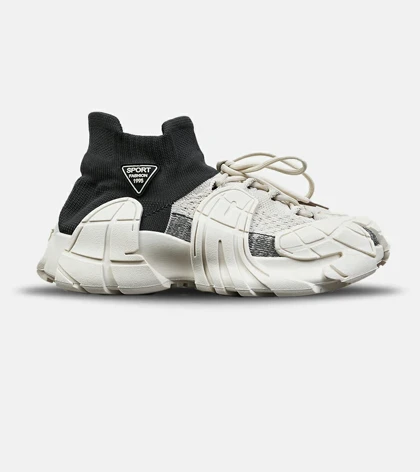 کفش کتانی مردانه مشکی کرم BALENCIAGA مدل 8999