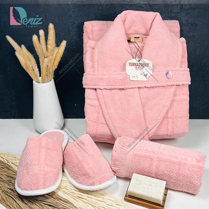 حوله ست یک نفره سه تکه مارتا رنگ کالباسی