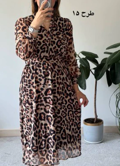 پیراهن حریر سرمه سری 11