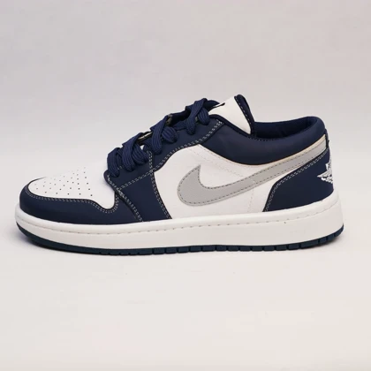 کفش کتانی ایر جردن 1 سورمه ای نقره ای کد 294885