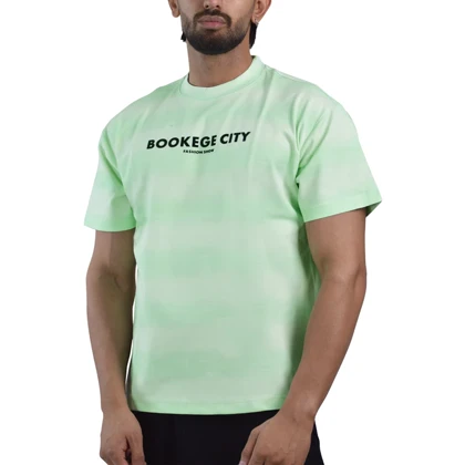 تیشرت باکسی اسپرت توبن هوم مدل X053 سبز آدامسی