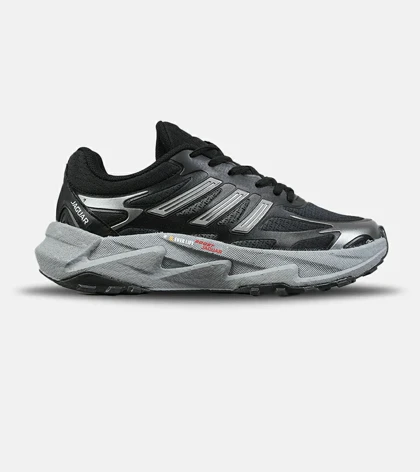 کفش کتانی مردانه و زنانه مشکی طوسی Adidas Jaguar مدل 8862