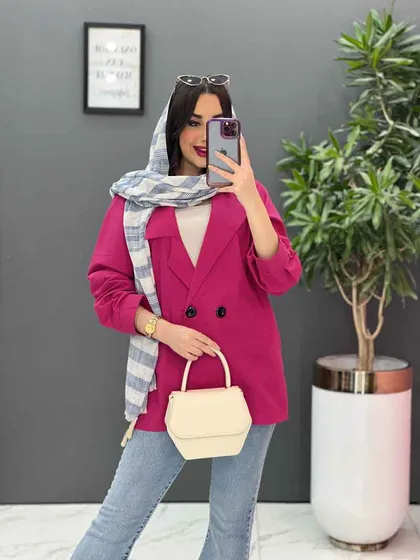 مانتو لینن یقه نامتقارن