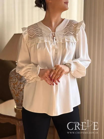 شومیز مجلسی یقه گره‌ای