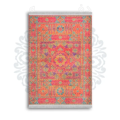 *جدید* فرشینه از جنس پارچه شانل مخمل ترک طرح فانتزی برند دفه کد 1839