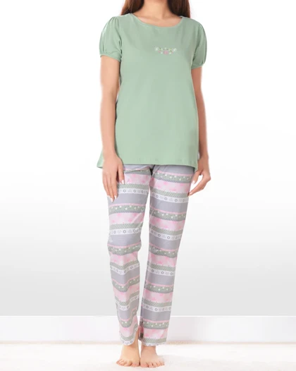 تیشرت و شلوار بنفشه بهاری زنانه