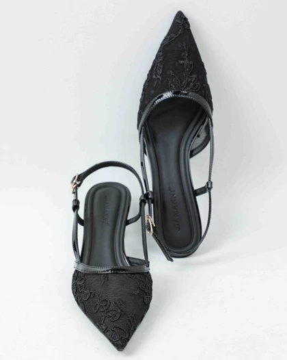 2029_8 - پاشنه توری گلدوزی 2029_8