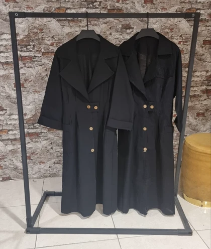 کفتان لینن یقه انگلیسی مدل فیروزه کد 50244