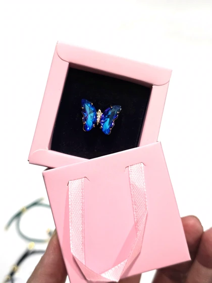 انگشتر پروانه سواروسکی هولوگرام سایزر دار