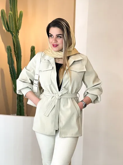 کت چرم عروسکی استخوانی 120401