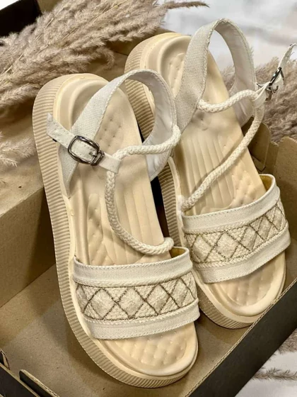 کفش صندل دخترانه مدل sandal - 0015_Creamy
