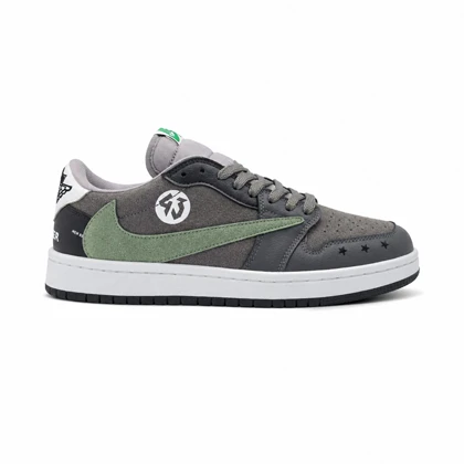 کفش و کتانی مردانه مدل نایک ترویس NIKE TRAVIS رنگ طوسی یشمی کد 30854