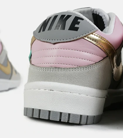 کفش کتانی مردانه و زنانه طوسی طلایی نایک NIKE Dunk Low Remastered
