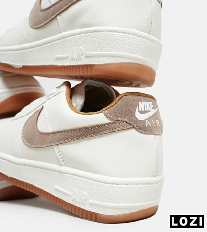 کفش بزرگ پا سفید قهوه ای NIKE AIR FORCE مدل 8226