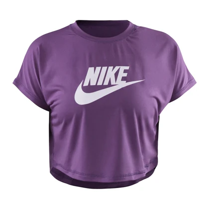 کراپ آستین کوتاه ورزشی زنانه نایک مدل VHD-3C337 بنفش