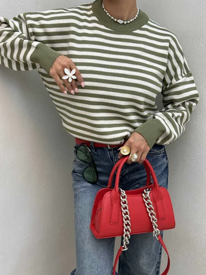 بلوز بافت راه راه