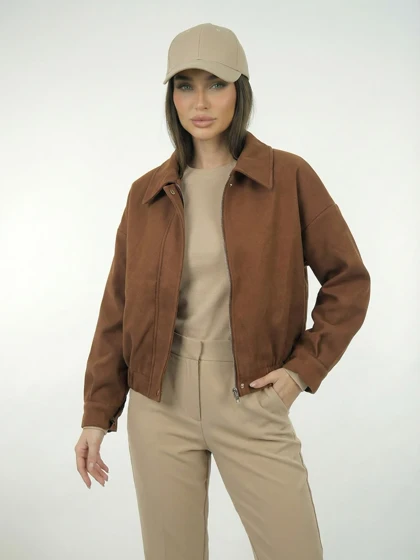 بامبر یقه دار فوتر زیپ مخفی پایین کش