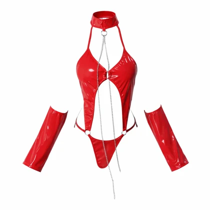 کاستوم طرح چرم زنجیردار دو تکه برند VIP کد 0107