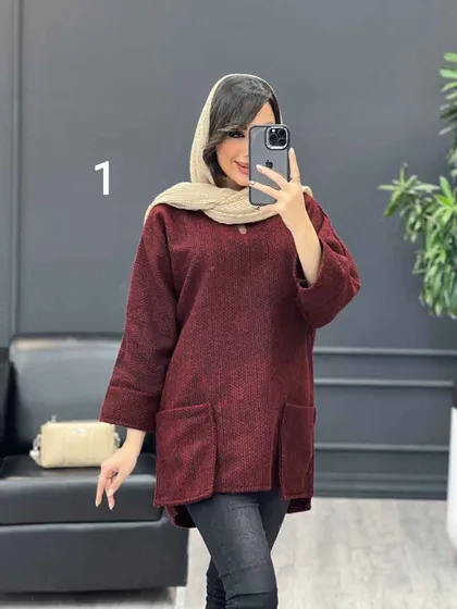 پالتو جلو بسته یقه چاک‌دار