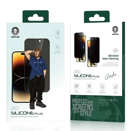 گلس پرایوسی آیفون 14 پرومکس گرین‌لاین Green Lion GN3DSPY14PM