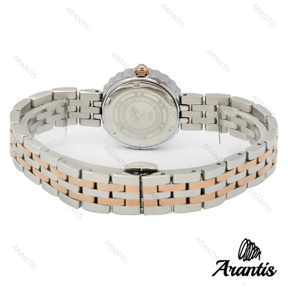 ساعت الکسا 2002z زنانه رزگلد سیلور دور نگین w-10134