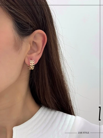 گوشواره زنانه حلقه‌ای گندم