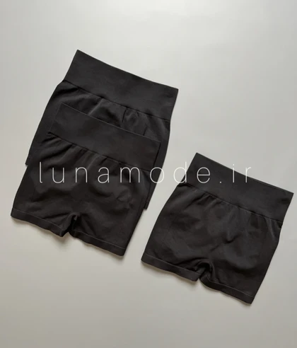 شلوارک زنانه سیملس گرم متوسط تک‌رنگ مشکی