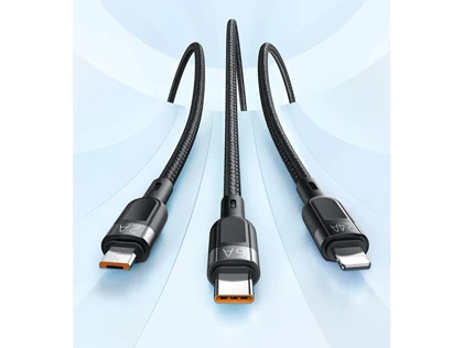 کابل فست‌شارژ و انتقال دیتا 65 واتی سه‌سر مک دودو Mcdodo CA-0930 Lightning+Micro+Type-C 3-in-1 Fast Charging Data Cable