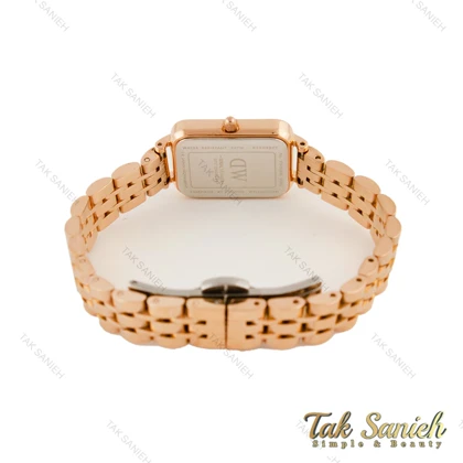 ساعت دنیل ولینگتون زنانه مستطیلی رزگلد صفحه سبز DW-5624-L