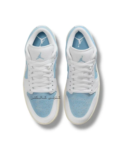 کتانی نایکی ایر جردن وان لو بدون ساق دنیم ورن بلو Nike Air Jordan 1 Low Denim Worn Blue