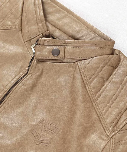 کت چرم مردانه ساده 8822