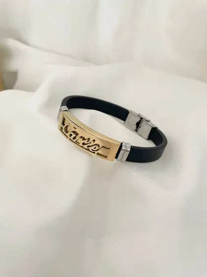 دستبند چرم طرح کارتیه