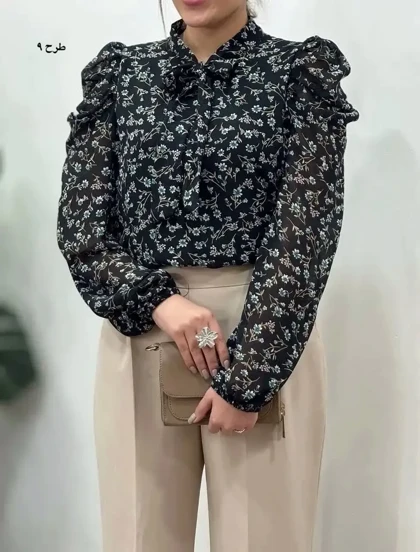 شومیز حریر مجلسی مهلا 5397