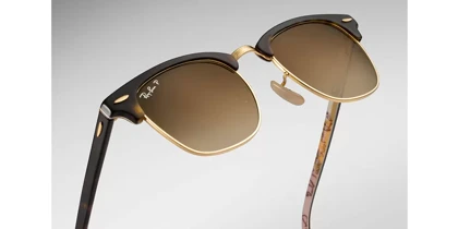 عینک آفتابی RayBan 3016 51 Clubmaster Tortoise Brown Gradient Polarized