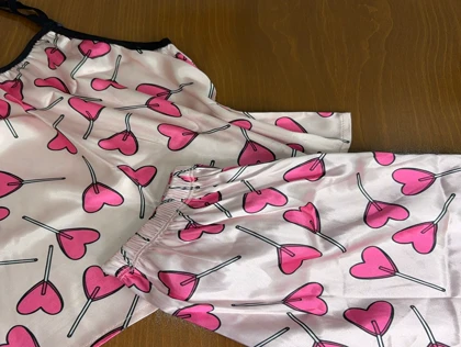 ست تاپ و شلوارک طرح قلب 184