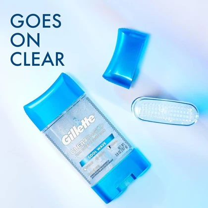 ژل شفاف ضد تعریق مردانه ژیلت مدل CLEAR SHIELD Cool Wave وزن 108 گرم