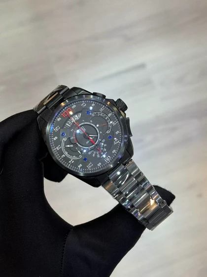 ساعت تگ هویر مرسدس بنز مردانه مشکی بند فلزی