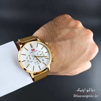 ساعت مچی مردانه اورجینال موتور ژاپن برند مینی فوکوس سه موتور مدل Mf0023G.05 بند حصیری
