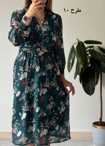 پیراهن حریر سرمه سری12
