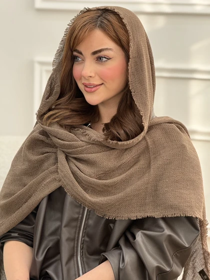 شال کنفی ساده پاییزه وافل