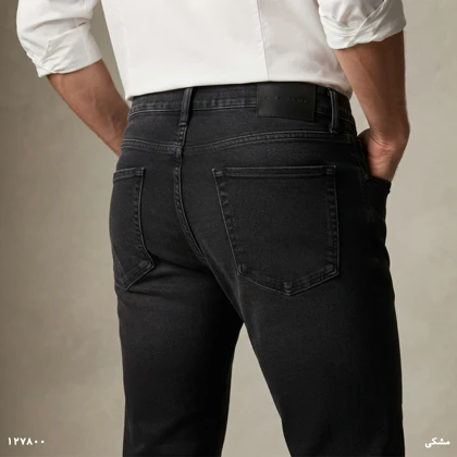 شلوار لی راسته مردانه 127800