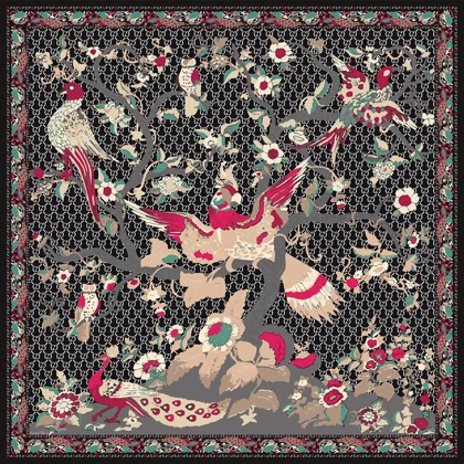 روسری نخ پنبه سیمرغ