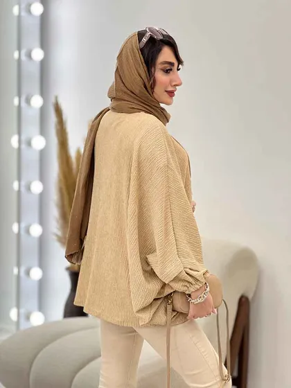 مانتو جلو بسته برش‌دار مارینا