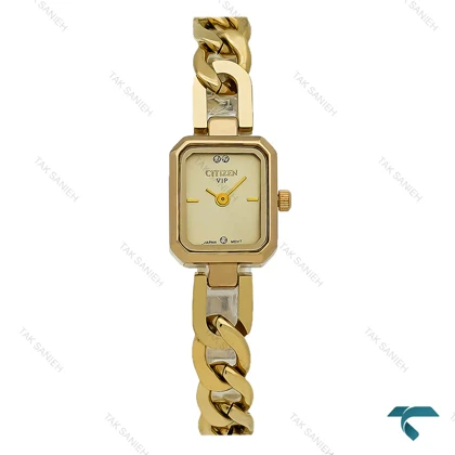 ساعت سیتیزن زنانه طلایی بند کارتیری Citizen-8482-L