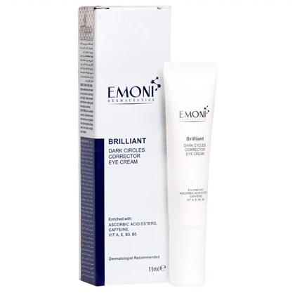 کرم دور چشم امونی درماسیوتیکس مدل Brilliant اصلاح کننده حلقه های تیره 15ml