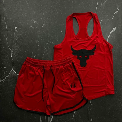 پکیج کد E869 شامل رکابی + شلوارک راک با 6 رنگ