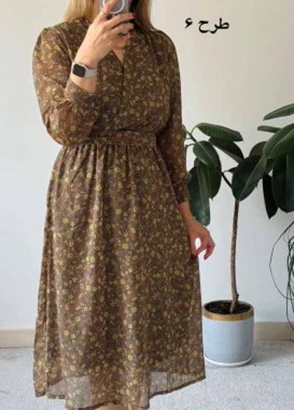 پیراهن حریر سرمه سری 11