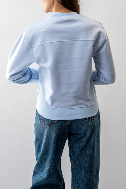 تیشرت آستین بلند دورس سرشانه افتاده زنانه